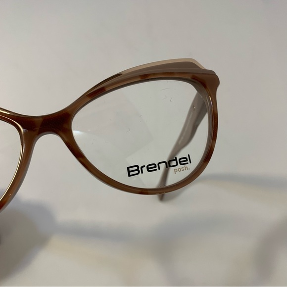 Brendel Handmade Acetate Pink Blush Taupe Tortoise Frames with Gold Accents - Picture 3 of 13